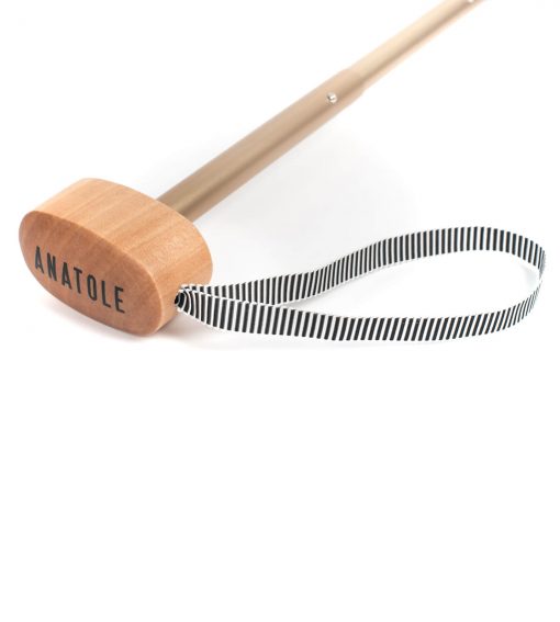 Compacte paraplu - zwart / khaki | Anatole