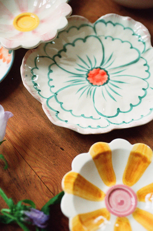 Klein keramieken dipkommetje - Yellow stripes | RICE