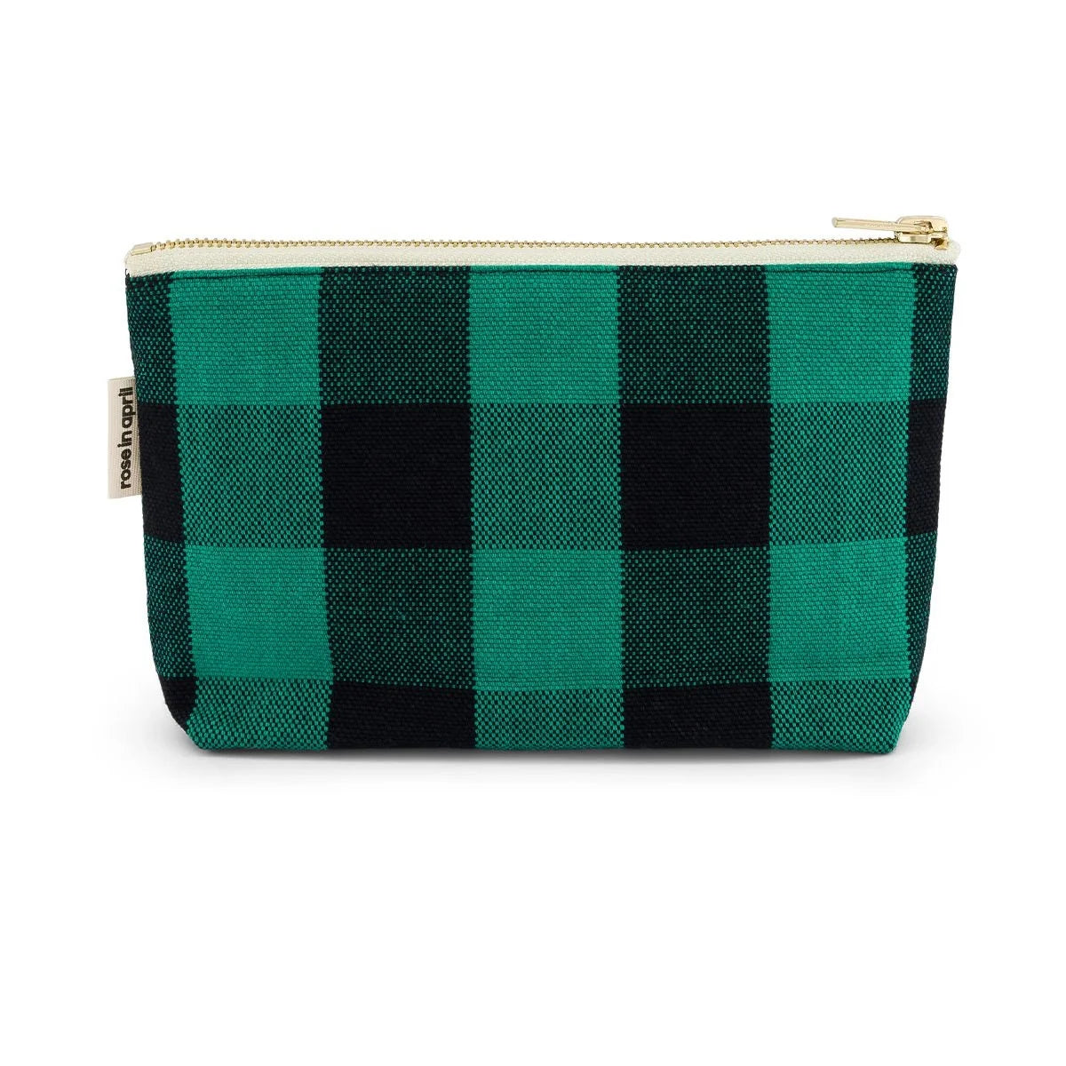 Pouch - Sofia - Big Vichy Green | Rose in April