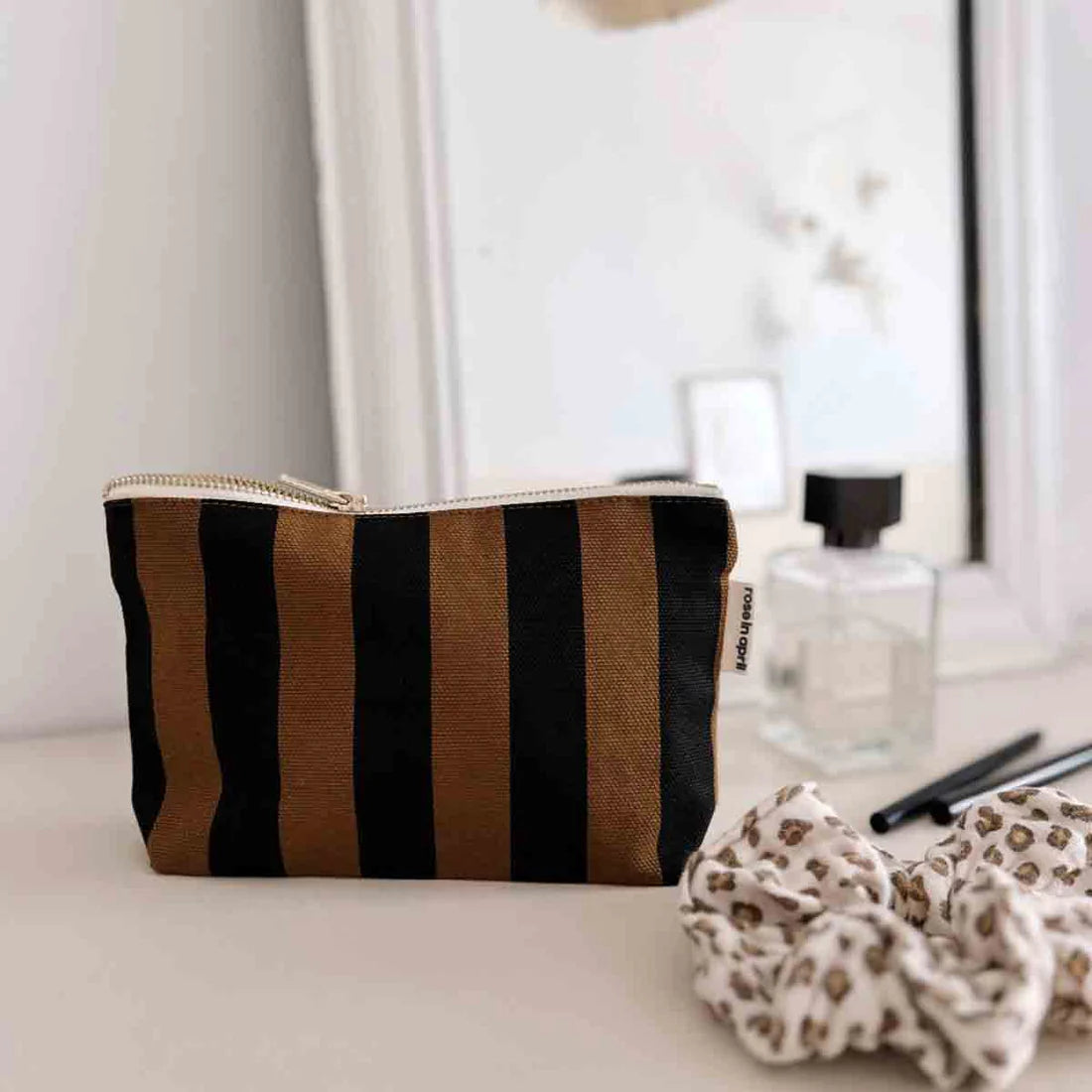 Pouch - Sofia - Cumin Stripes | Rose in April