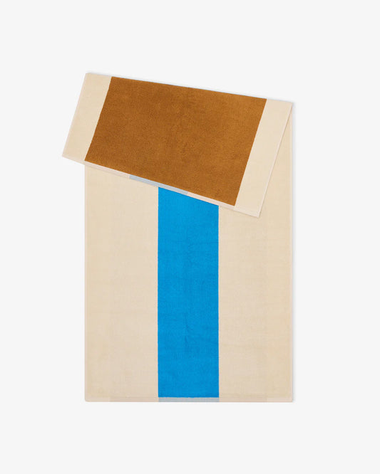 Badhanddoek - Martens & Martens collectie - Aqua/Toffee | SUITE702