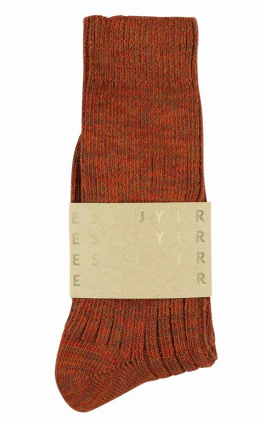 Melange Blend Socks - Dark Orange | Escuyer - de inKijk