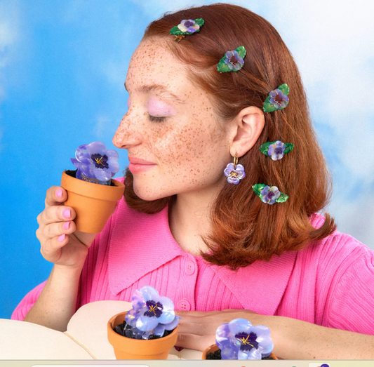 Purple Pansy - Hair Clip | Coucou Suzette