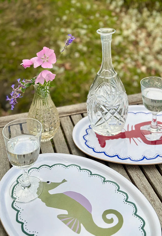 Seahorse - Oval Serving Tray | BLU KAT