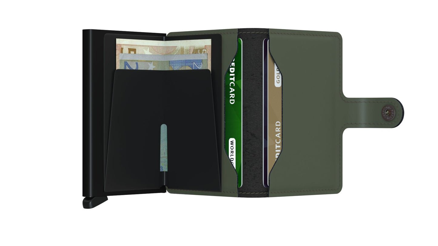 Mini wallet - Matte green black | Secrid - de inKijk