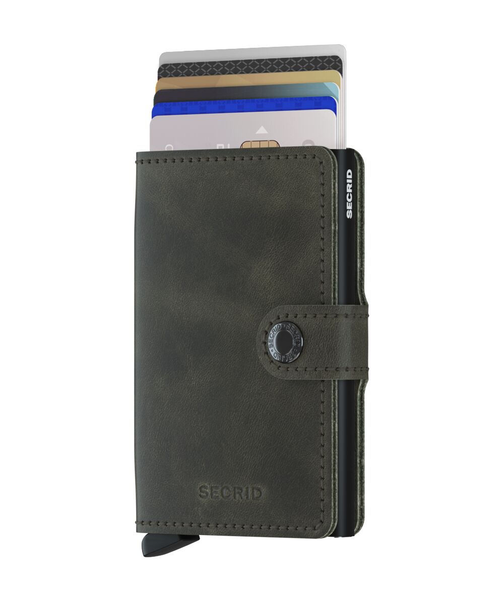 Mini wallet - Vintage olive black | Secrid - de inKijk