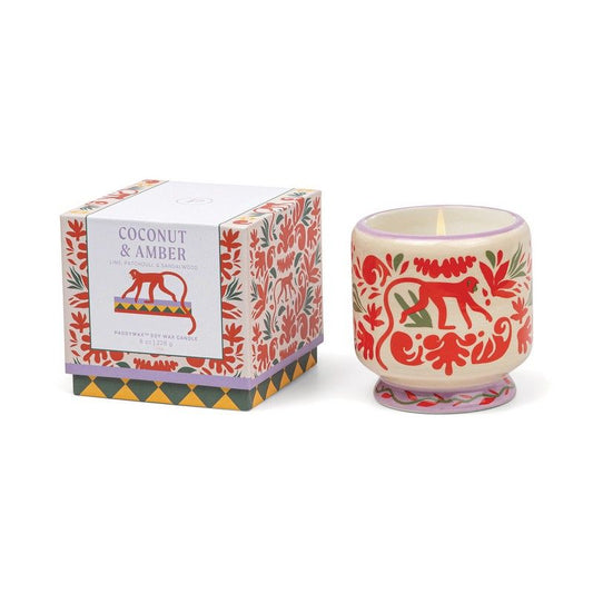 Ceramic candle jungle 8 oz - coconut & amber | Paddywax - de inKijk
