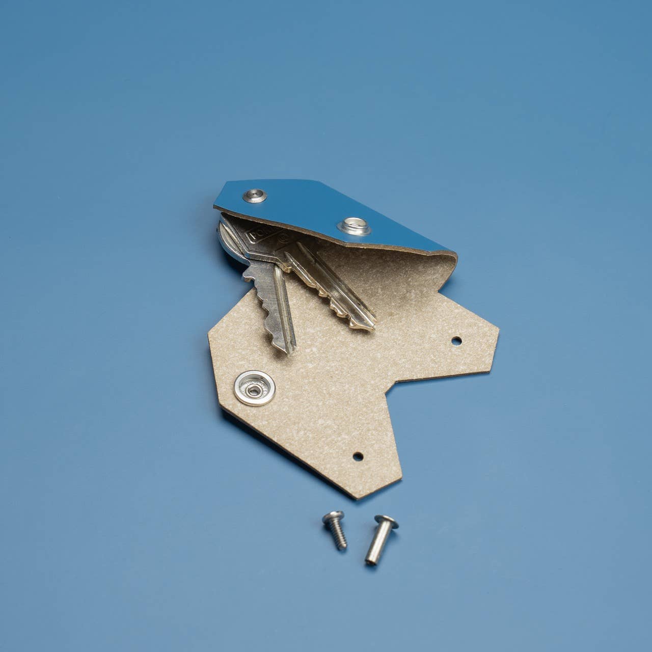 Keyfolder - Deep Sea Blue - Recyled Leather | LEMUR