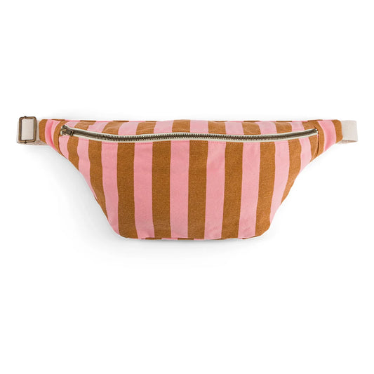 Bum bag - Caramel / Strawberry Stripes | Rose in April
