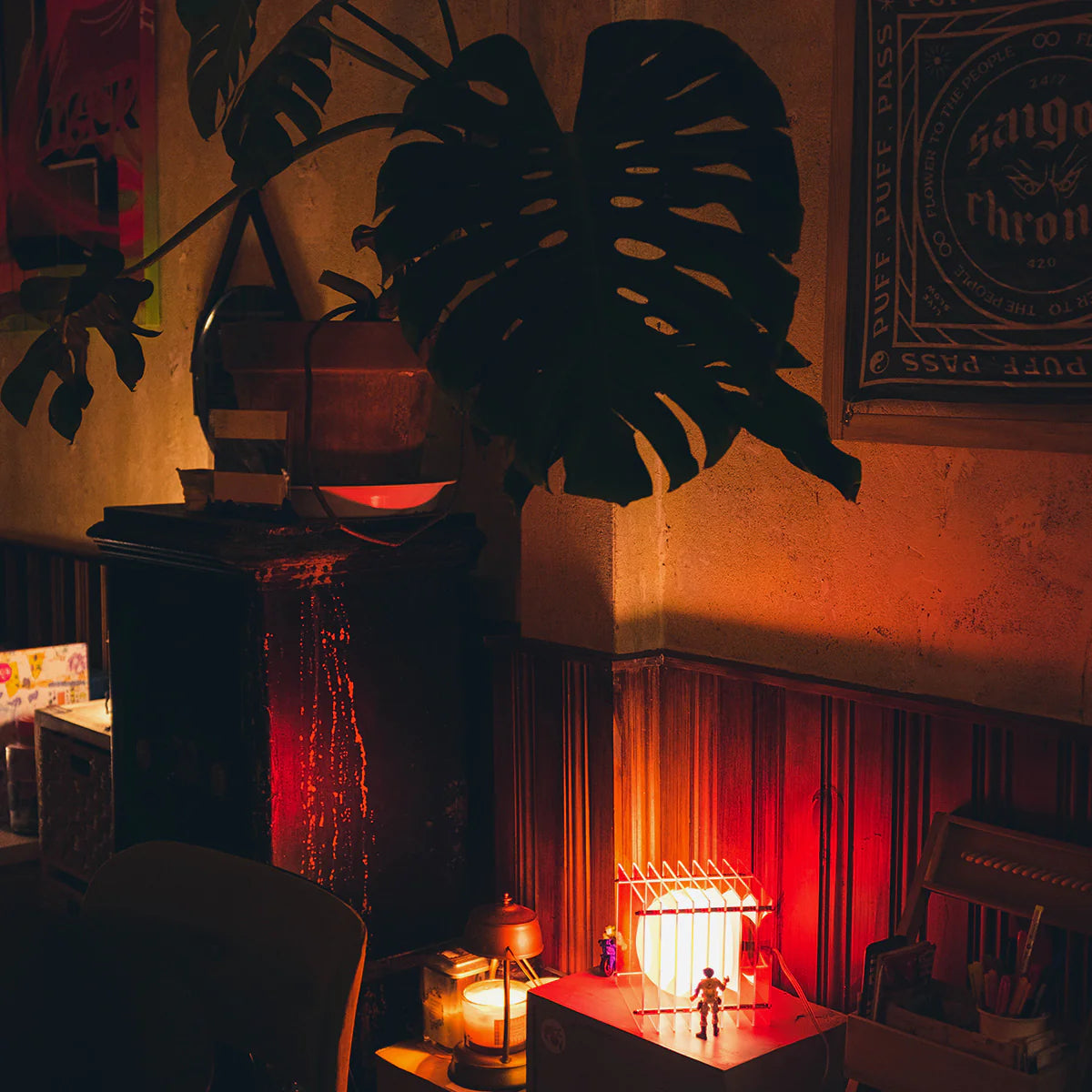 Lop lamp small square - pink | BaNG Design - de inKijk