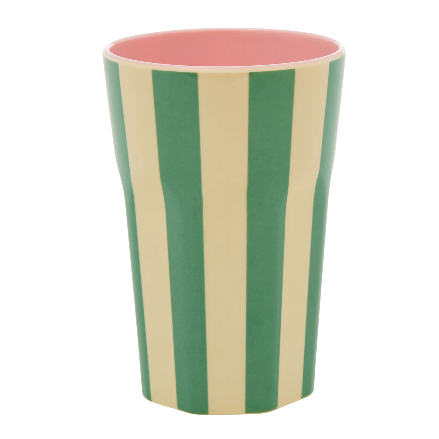 Beker large green stripe print | RICE - de inKijk