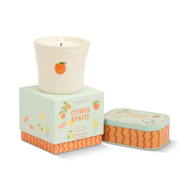 Bistro printed tin candle - Orange Citrus Spritz | Paddywax
