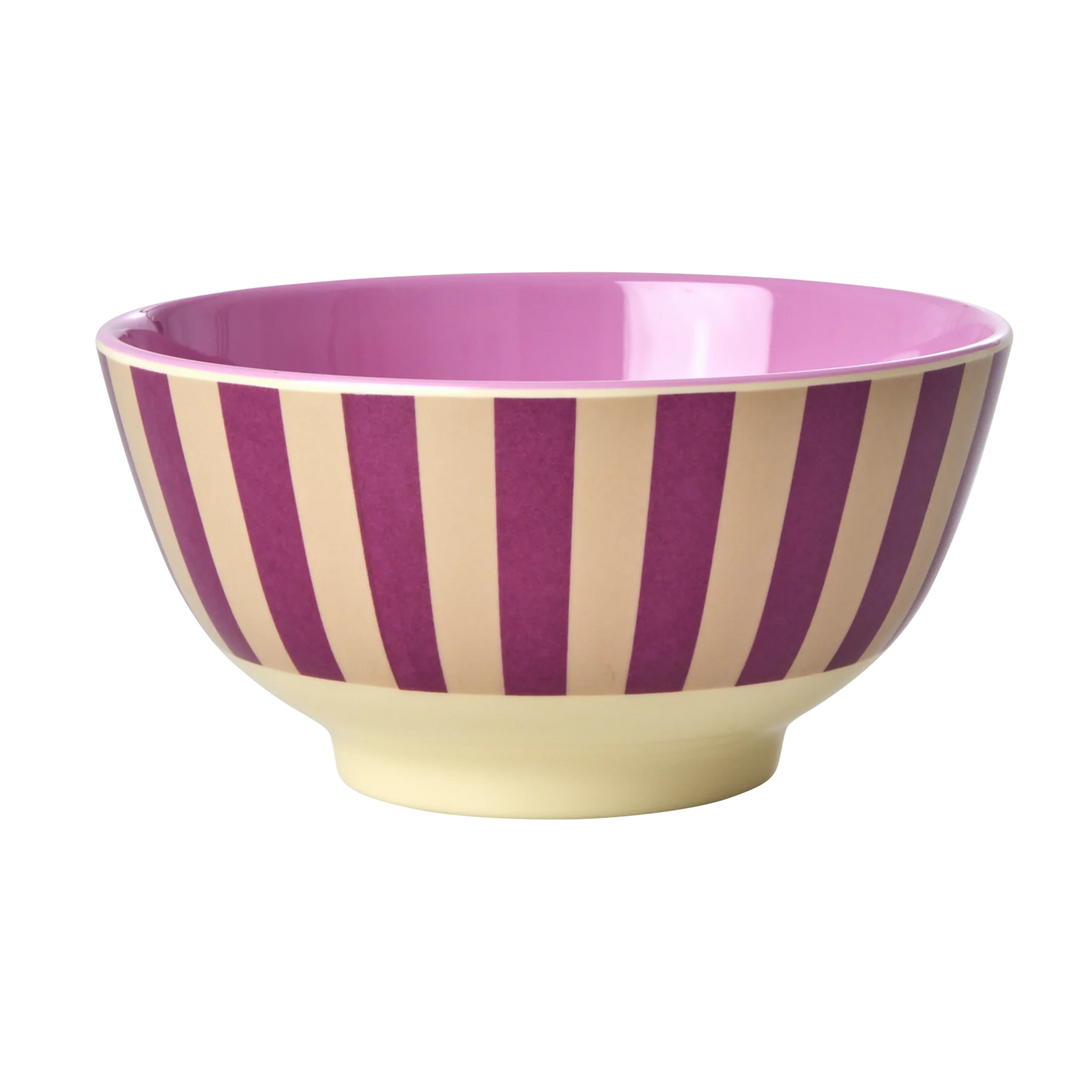 Kom plum stripes print | RICE - de inKijk