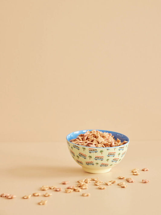 Kom car print blue | RICE - de inKijk