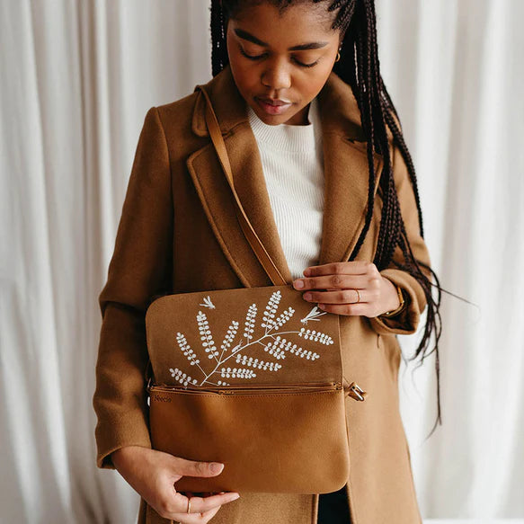 Double up bag - Cognac used look | Keecie - de inKijk