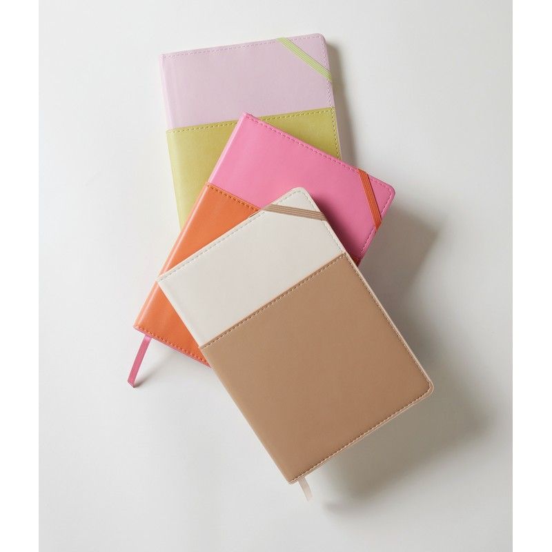 Vegan Leather Pocket Journal - Pink & Chili | Designworks Ink
