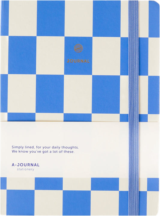 Notebook - checkered lavender | A-Journal - de inKijk