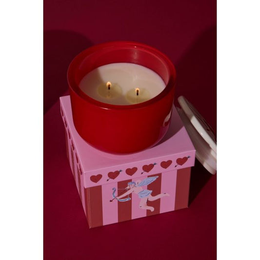 Charmed Red Glass Candle with Heart Lid - Wild Fig & Rose | Paddywax
