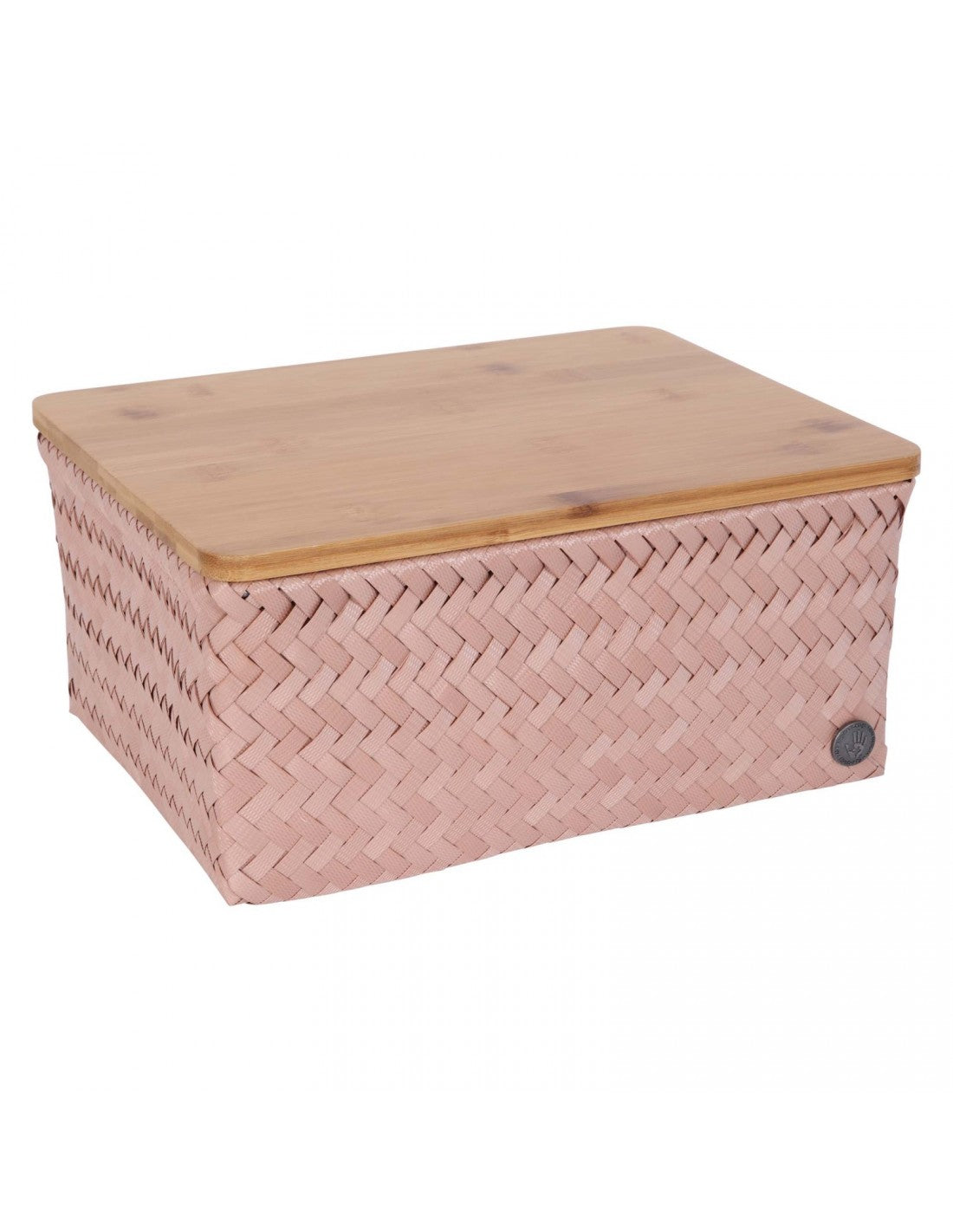 Top fit large - basket with bamboo cover - copper blush | Handed By