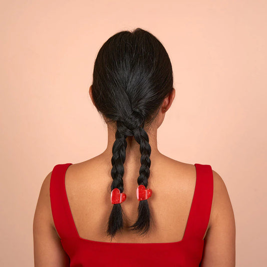 red heart mini hair claw - coucou suzette