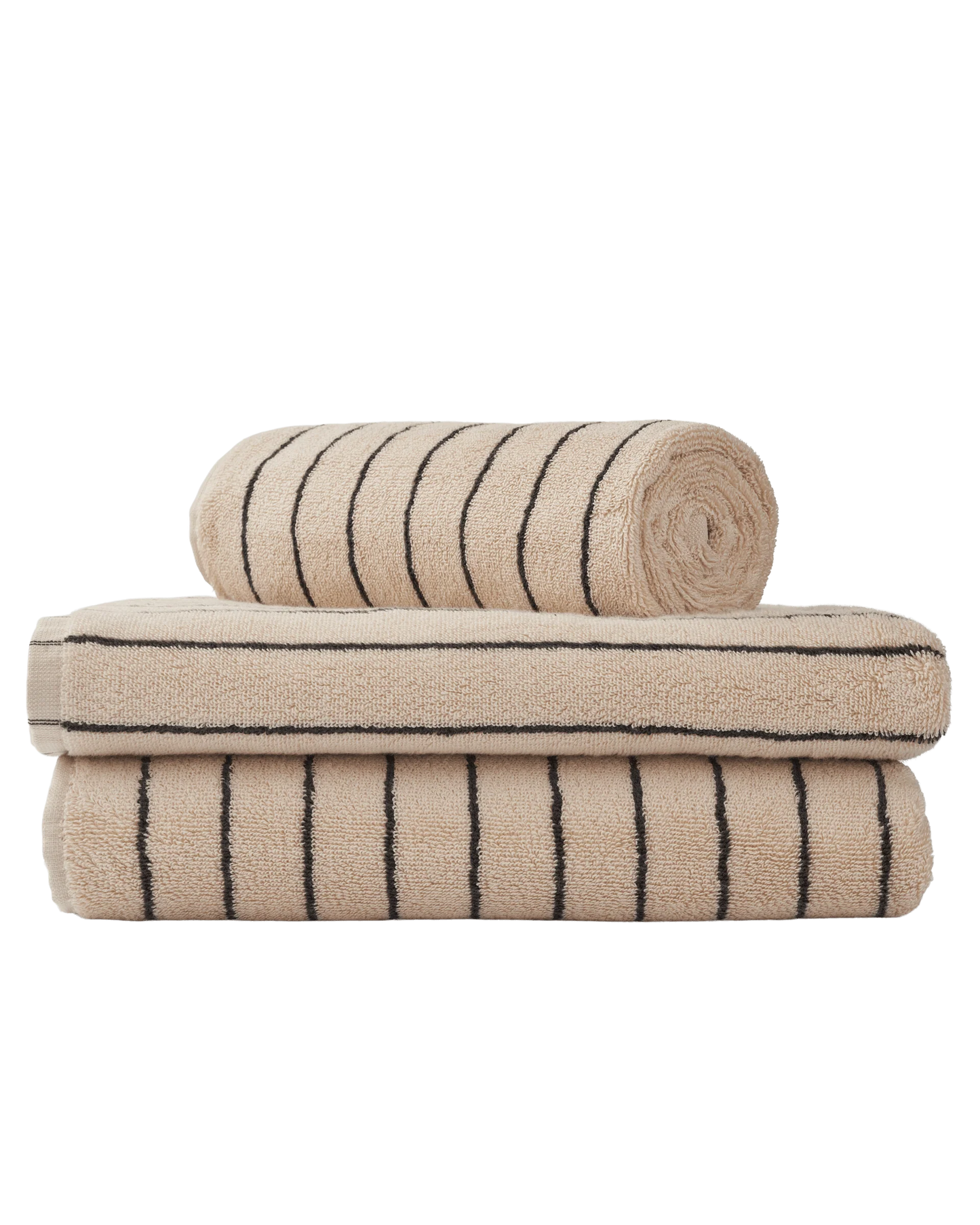 Naram guest towel - creme & ink | Bongusta - de inKijk