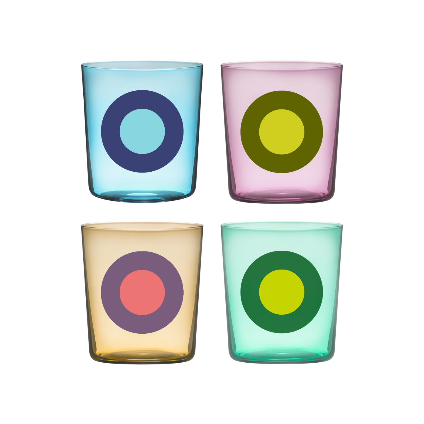 drinkglazen dots - No.2 - set van 4 | Remember - de inKijk