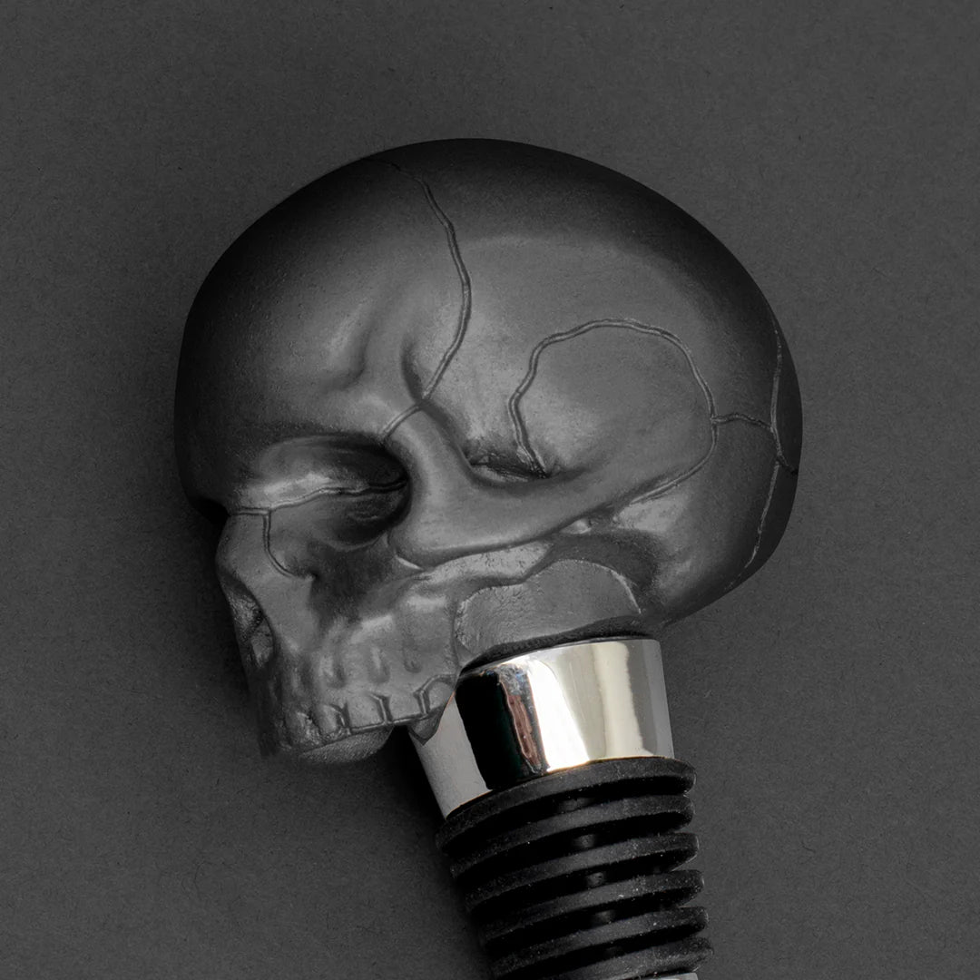 Skull Bottle Stopper - Death by wine | Suck UK - de inKijk