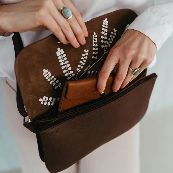 Double up bag - Dark brown used look | Keecie - de inKijk