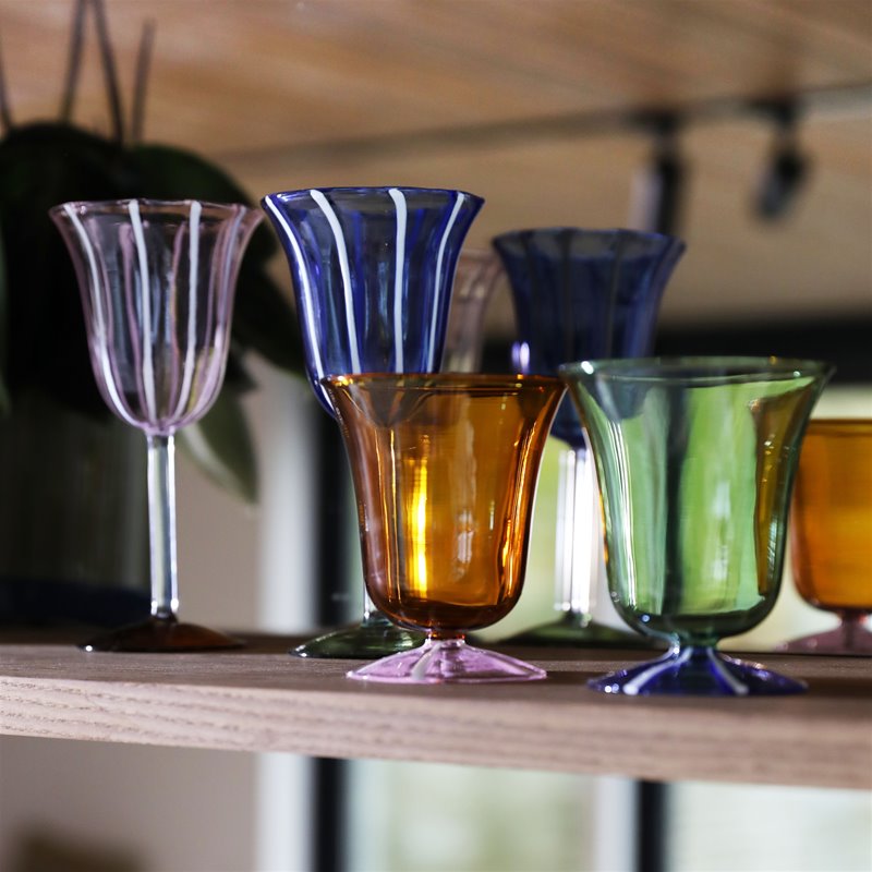 Water Glass Eve - set van 2 - amber | &Klevering - de inKijk