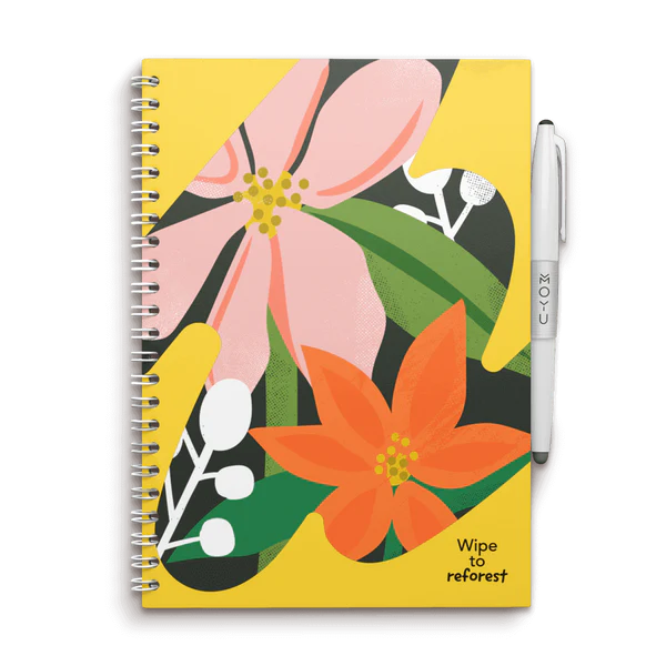 Erasable notebook A5 - Flower vibes | Moyu - de inKijk