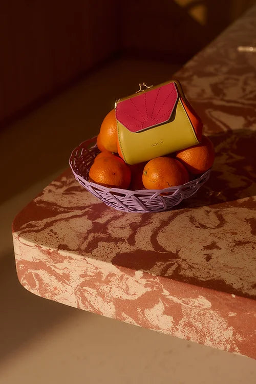 Wallet - coloré - lemon leaf + arancia orange + positano purple | Sticky Sis