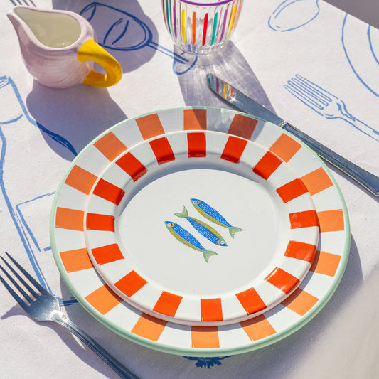 Fish enamel plate small | Talking Tables
