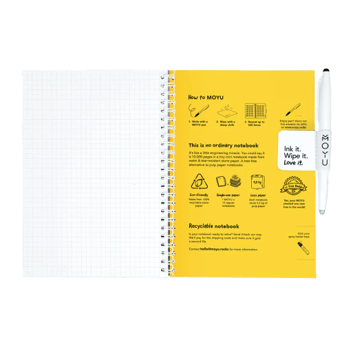 Erasable notebook A5 - Flower vibes | Moyu - de inKijk
