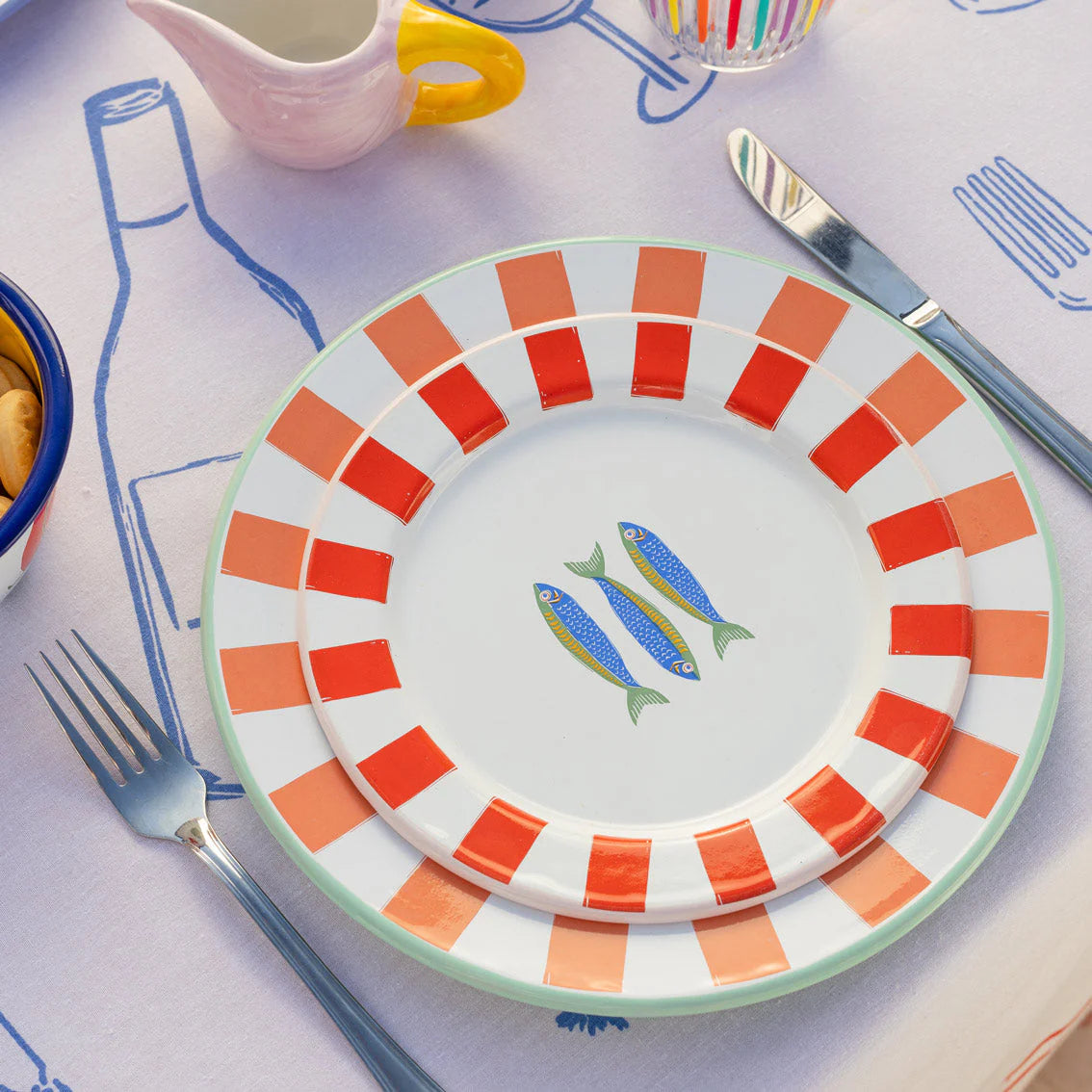 Fish enamel plate small | Talking Tables