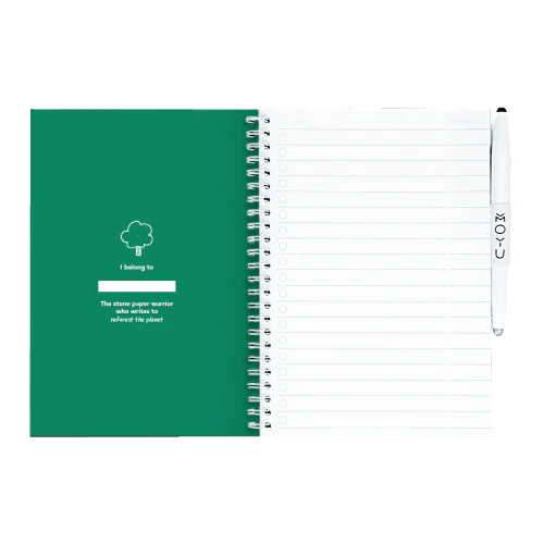Erasable notebook A5 - Forest green | Moyu - de inKijk