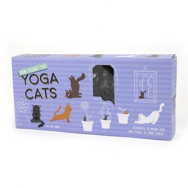 Yoga cats voor plantenpot | Gift Republic - de inKijk