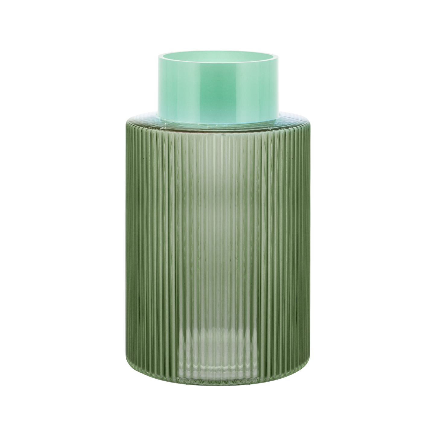 Glass vase groove - large - green | Remember - de inKijk
