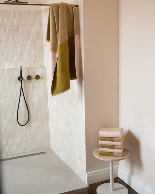 Handdoeken set - Lex Pott collectie - blush/olive | SUITE702