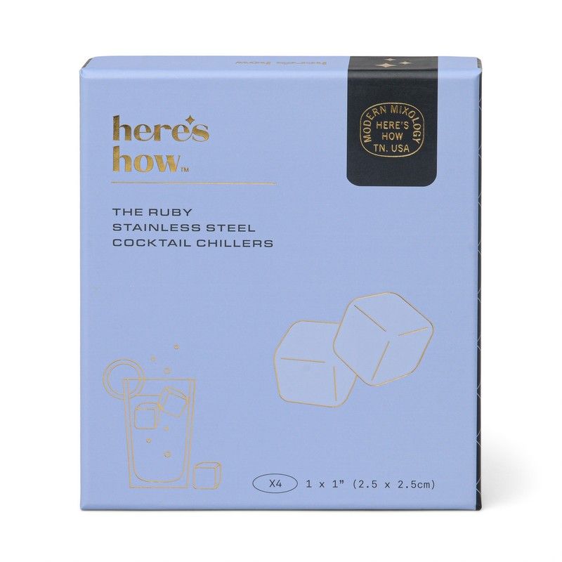 Ruby Cocktail Chillers - silver - set van 4 | Here's How - de inKijk