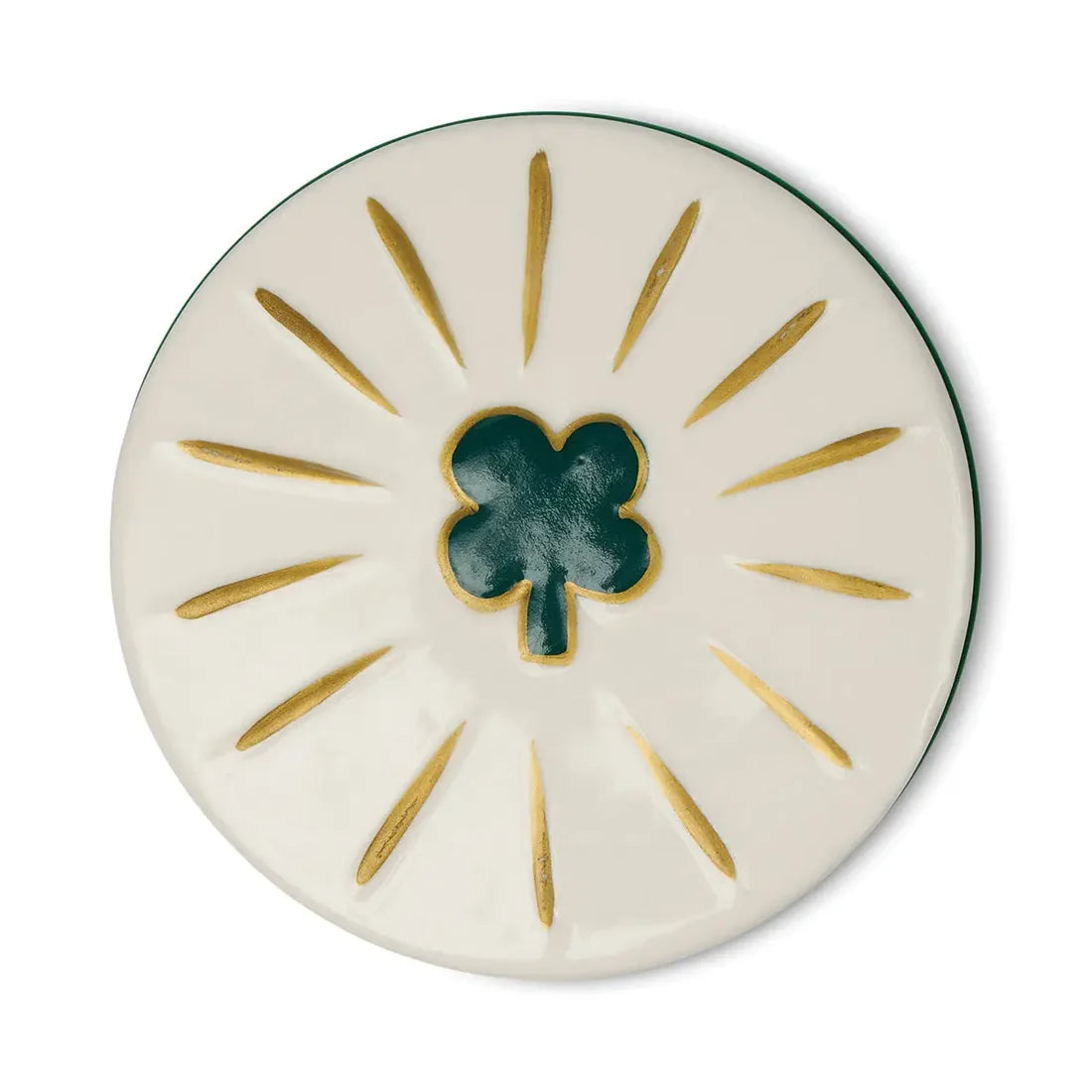 Charmed Green Glass Candle with 4 Leaf Clover Lid - Dandelion & Clover | Paddywax
