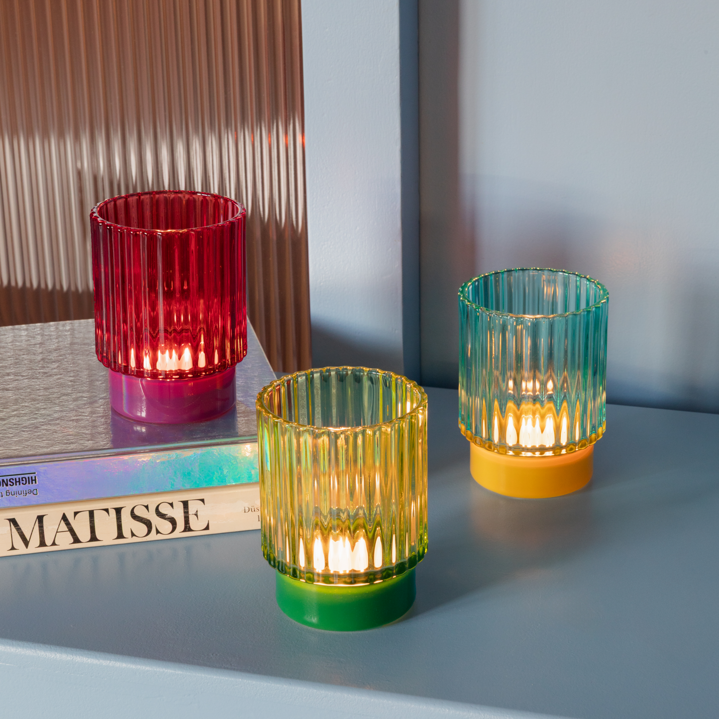 Theelichtglas Lumi - Rood | Remember