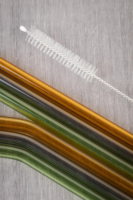 Straws Rainbow - Green/Grey/Orange - Set van 6 | Tranquillo