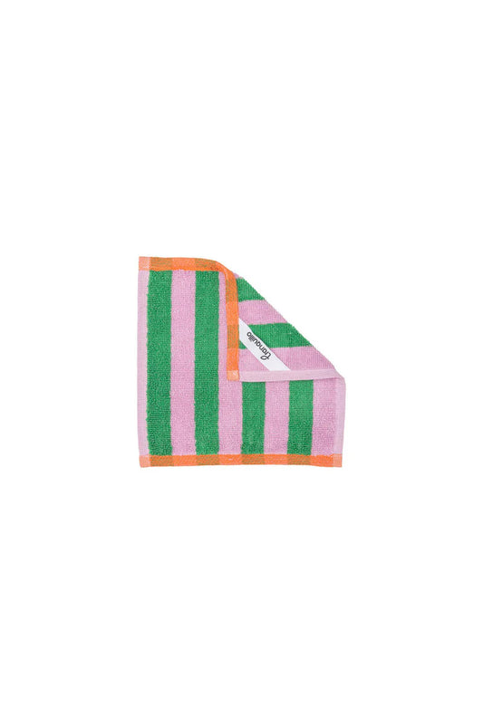 Terry dishcloth stripes - Green/pink | Tranquillo