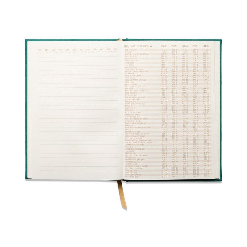 Hard Cover Suede Journal - Green | Designworks Ink