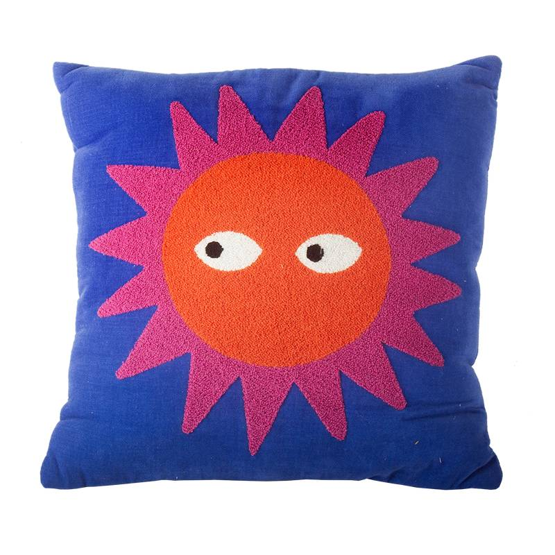 Cushion - Loteria Sun Blue - 45 x 45 cm | Kitsch Kitchen