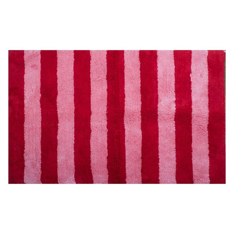 Bathmat - Stripe Pink Red - 50 x 80 cm | Kitsch Kitchen