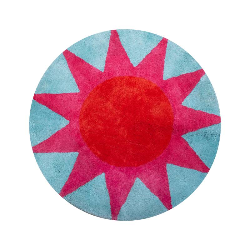 Bathmat - Soleil Round Blue - 75 cm | Kitsch Kitchen
