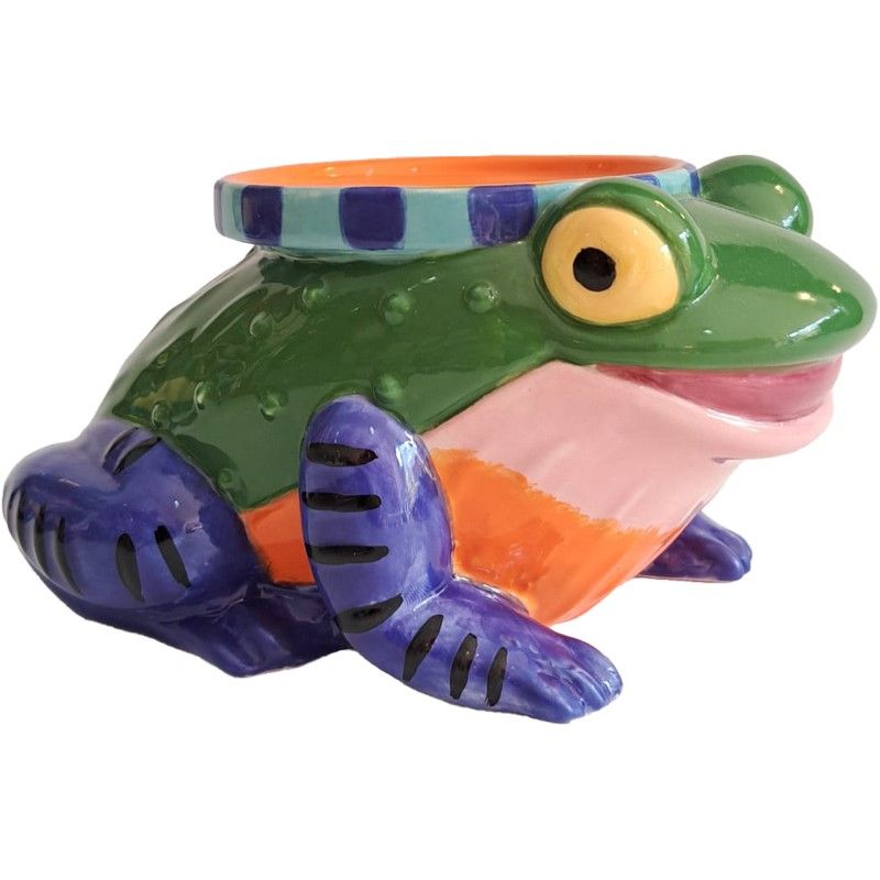 Candle Holder Loteria La Rana (frog) - Pillar | Kitsch Kitchen