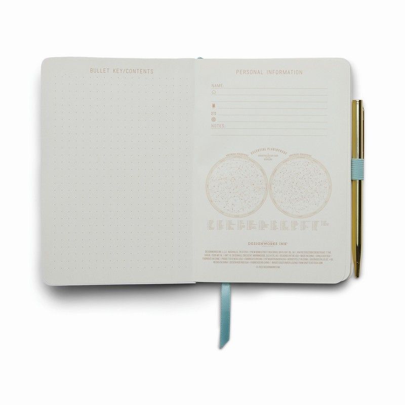 Vintage notebook with pen - lucky you | Designworks Ink - de inKijk