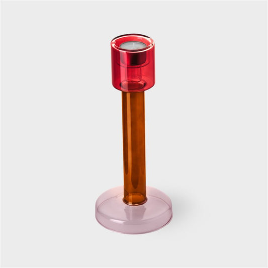 Bole Candle Holder - red/pink - large | &Klevering - de inKijk